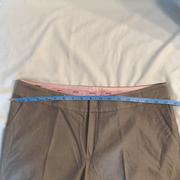 Mexx Two fine herringbone pants. Grey with pink lining. Size 10 - Picture 9 of 10